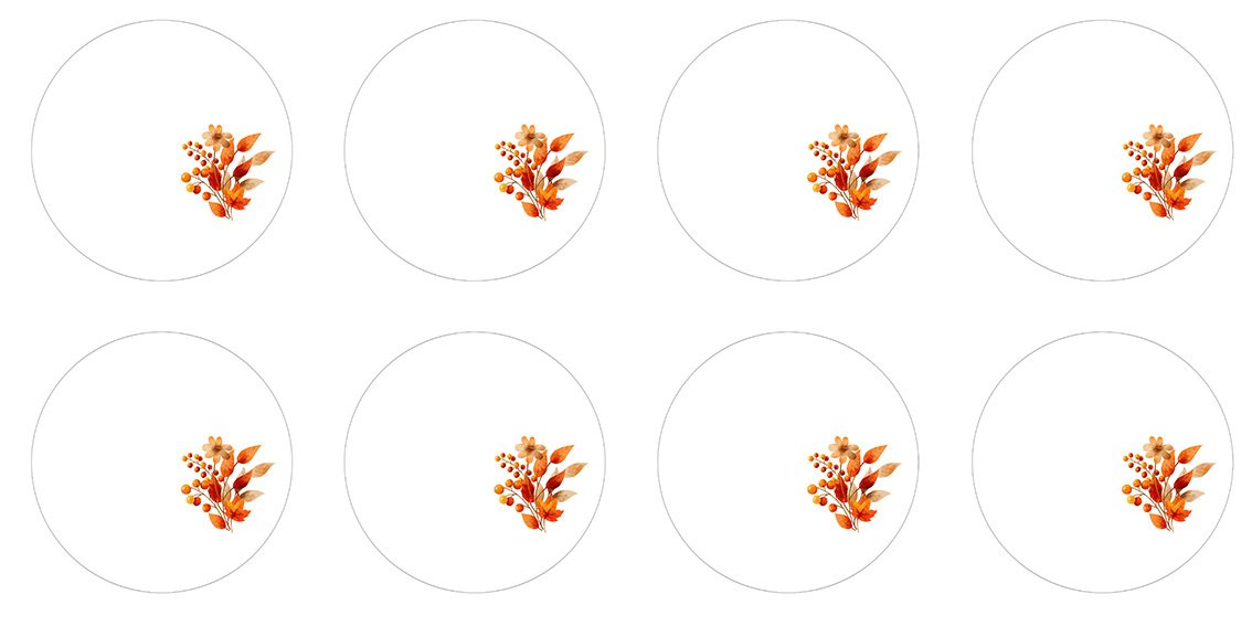 Turuncu Çiçekli Kahve Supla Kumaşı 8 tane kahve suplası-60 cm