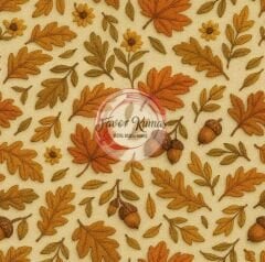 3D Nakış Sonbahar Yaprak Desenli Kumaş