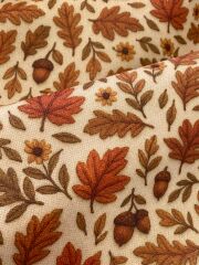 3D Nakış Sonbahar Yaprak Desenli Kumaş