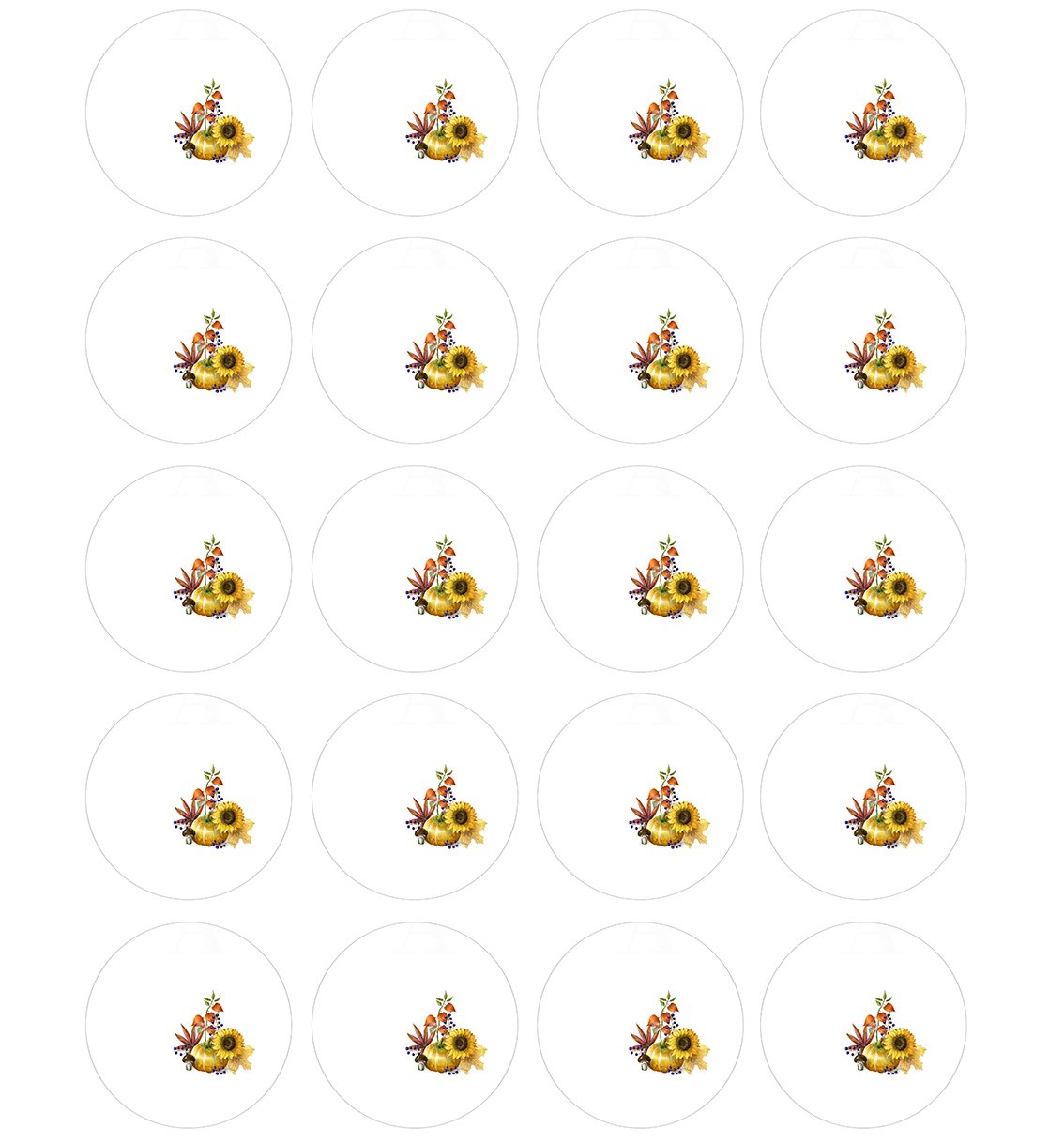 Ay Çiçeği Desenli Kahve Supla Kumaşı 20 tane kahve suplası-1,5 mt