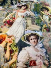 Victoria Kadınları Desenli Kumaş