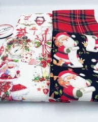 Yılbaşı Desenli Hobi Kumaş Seti