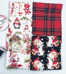 Yılbaşı Desenli Hobi Kumaş Seti