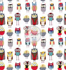 Baykuş Desenli Kumaş 5