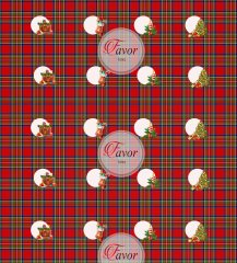 YılbaşıDesenli Kahve Supla Kumaşı 20 tane kahve suplası-1,5 mt