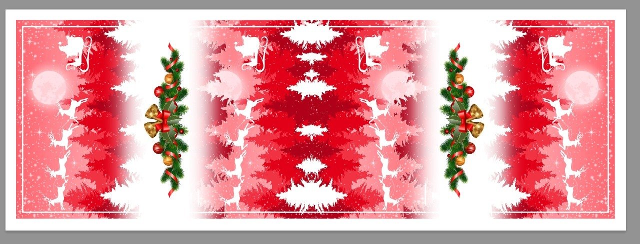 Yılbaşı Temalı Runner ve Supla Kumaşı 1 mt -2 adet runner