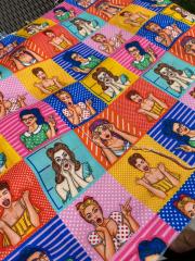 Pop Art Kadın Desenli Kumaş