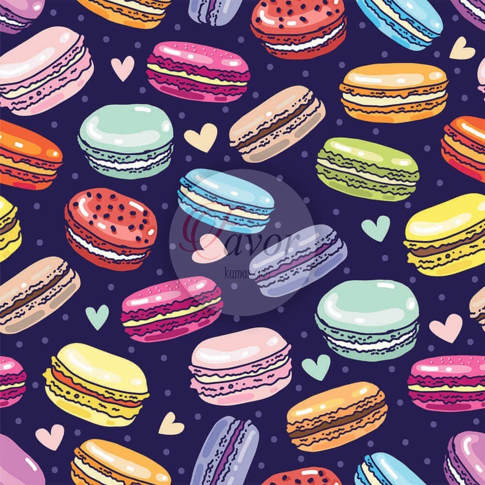 Makaron Desenli Kumaş mor