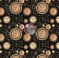 Astroloji Desenli Kumaş