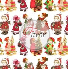 Sarah Kay Yılbaşı Desenli Kumaş