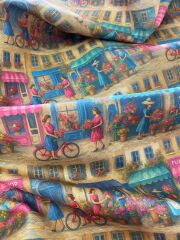 Romantik Çiçekçi Desenli Kumaş