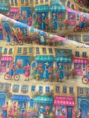 Romantik Çiçekçi Desenli Kumaş