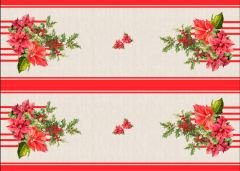 Yılbaşı Çiçeği Runner ve Supla Kumaşı 1 mt runner