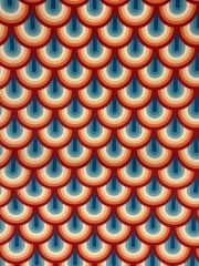 Vintage Geometrik Desenli Kumaş