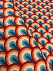 Vintage Geometrik Desenli Kumaş