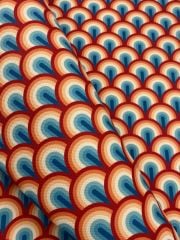 Vintage Geometrik Desenli Kumaş