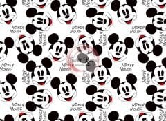 Kırmızı Mickey Mouse Desenli Kumaş