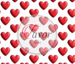 Kalp Desenli Pano Kumaş 1 mt runner