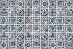 Kareli Mandala Seramik Desenli Kumaş