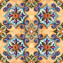 Geometrik Seramik Desenli Kumaş