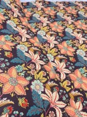 Retro Çiçek Desenli Kumaş