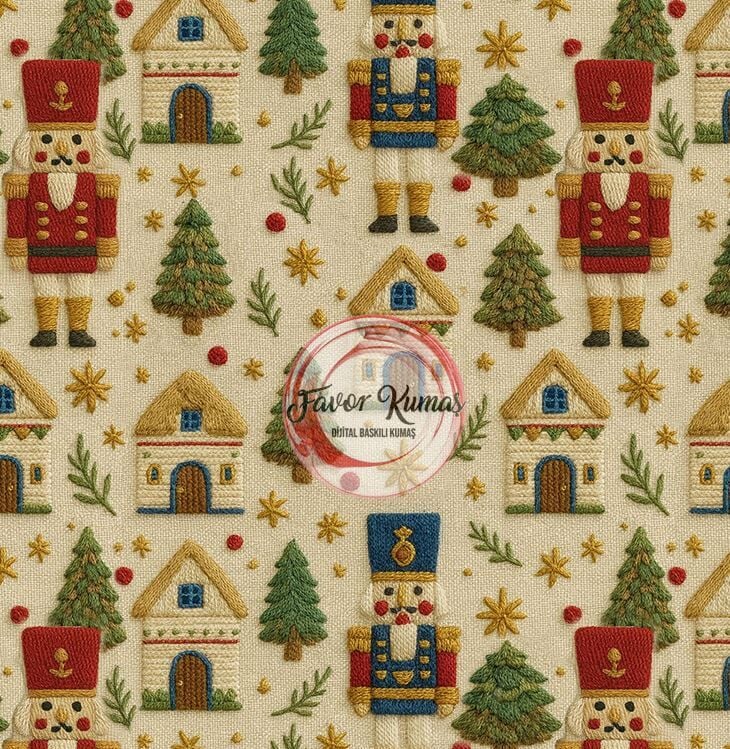 Fındıkkıran Köyü Desenli Kumaş