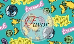Travel Desenli Kumaş