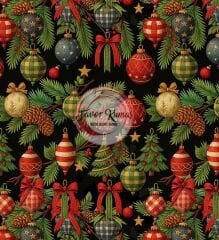 Yılbaşı Işıltısı Desenli Kumaş