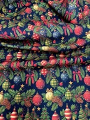 Yılbaşı Işıltısı Desenli Kumaş