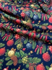 Yılbaşı Işıltısı Desenli Kumaş