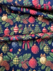 Yılbaşı Işıltısı Desenli Kumaş