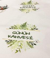 Kahve Supla Desen Baskılı Kumaş