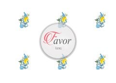 Mavi Sarı Limon Desenli Kumaş