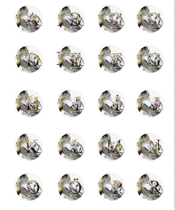 Harfli Kahve Supla Kumaşı 1,5 mt -20 harf