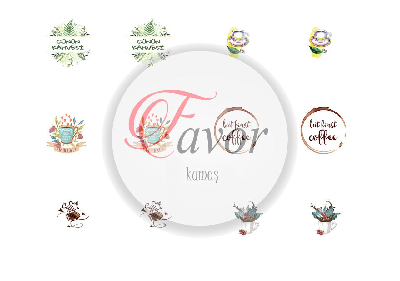 Kahve Supla Desen Baskılı Kumaş 1 mt -12 adet