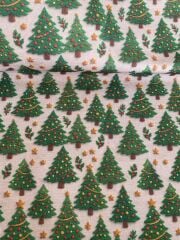 Yeniyıl Çamları Desenli Kumaş