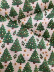 Yeniyıl Çamları Desenli Kumaş