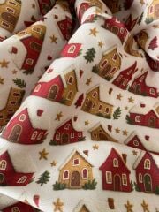 Yılbaşı Köyü Desenli Kumaş