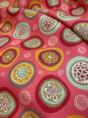 Pembe Zemin Mandala Desenli Kumaş
