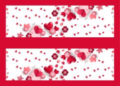 Aşk Temalı Pano Kumaş 1 mt runner