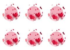 Aşk Temalı Pano Kumaş 33'lük 6 adet supla-1 mt