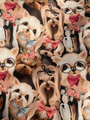 Süs Köpeği Desenli Kumaş