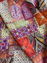 Patchwork Halı Desenli Kumaş