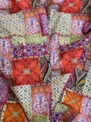 Patchwork Halı Desenli Kumaş