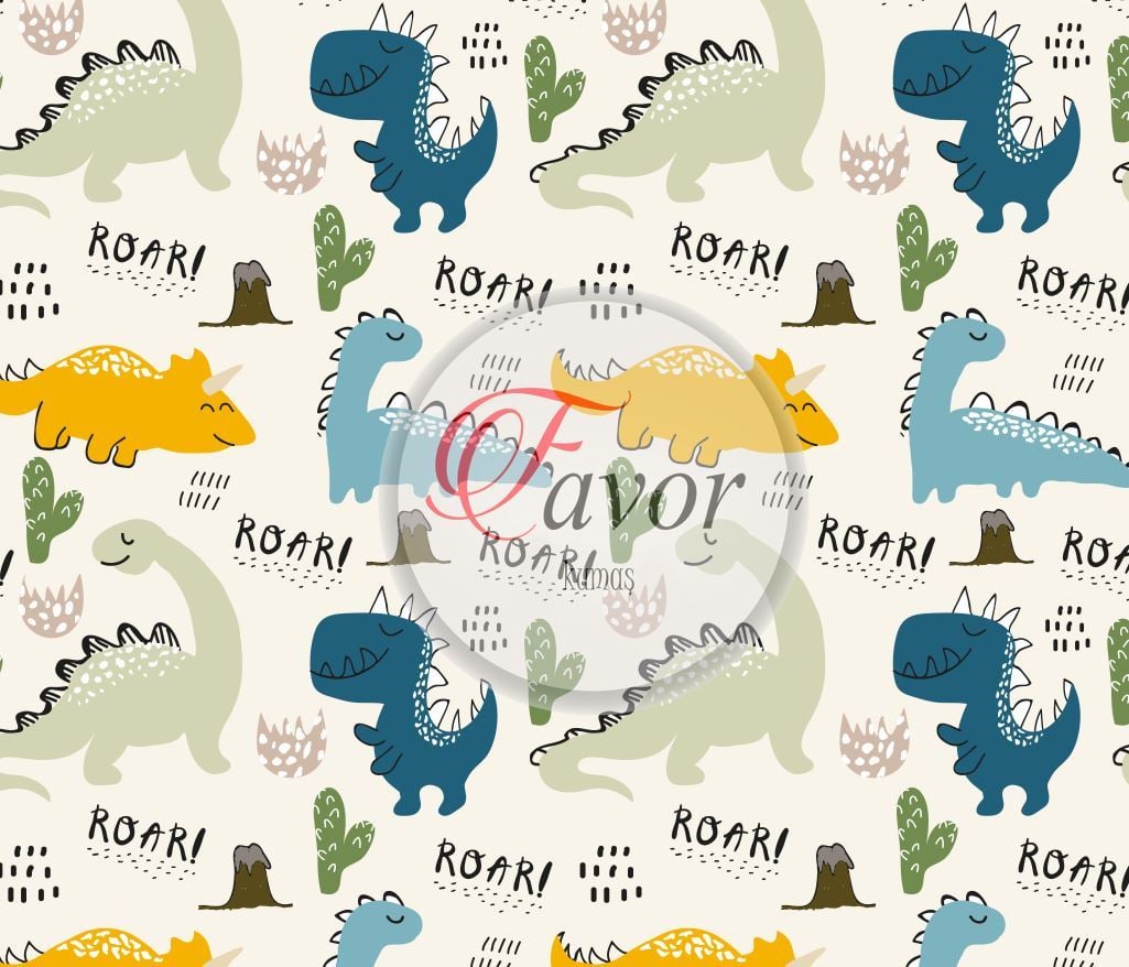 Roar Dinozor Deselinli Kumaş