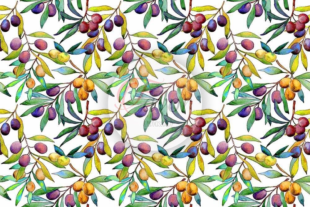 Zeytin Dalı Desenli Kumaş
