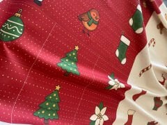 Yılbaşı Desenli Cüzdan Kumaşı 2