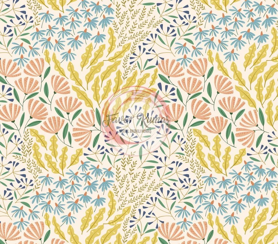Soft Yaprak Desenli Kumaş 2