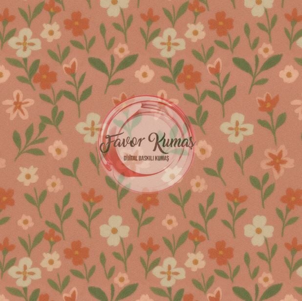 Romantik Retro Düş Çiçekleri Desenli Kumaş