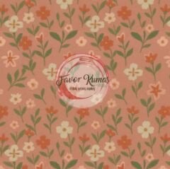 Romantik Retro Düş Çiçekleri Desenli Kumaş